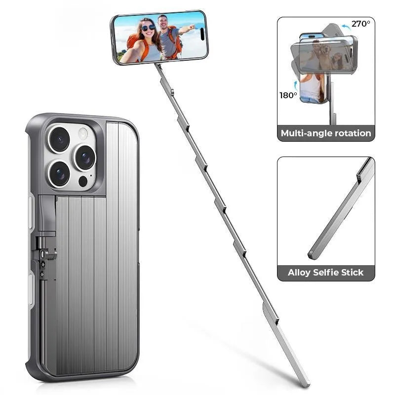 INSTIK™ 3-in-1 Phone Case | Selfie Stick, Stand & Cover